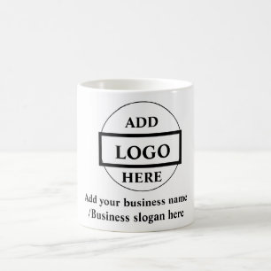 Mug Logo personnalisé simple et élégant ici société