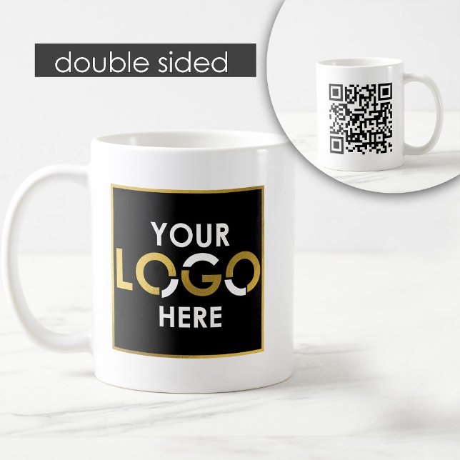 Mug Logo professionnel personnalisé QR Code promotionn (Personalized Business Logo QR Code Promotional Coffee Mug)