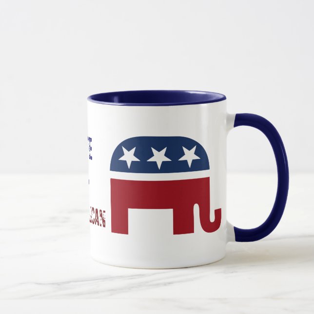 Mug Logo républicain d'éléphant (Droite)