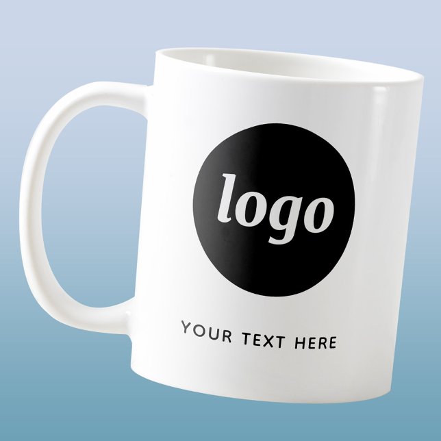 Mug Logo simple et commerce de texte (Simple logo with text promotional business coffee mug)