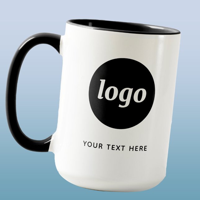 Mug Logo simple et promotion de texte (Logo and custom text business promotional mug)