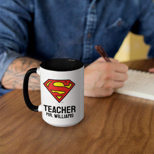 Mug Logo Superman personnalisé de l'enseignant