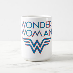 Mug Logo Wonder Woman bleu et rouge Retro