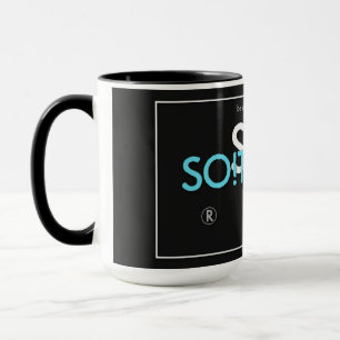Mug Logos SO!Trouble et lignes de balises en couleur c