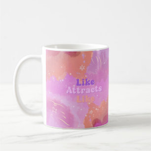 Mug Loi d'Attraction Motivationnel Inspirant Rose