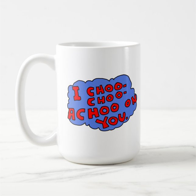 Mug Loin Drôle Orange Chat Texte Achoo! sur vous (Gauche)