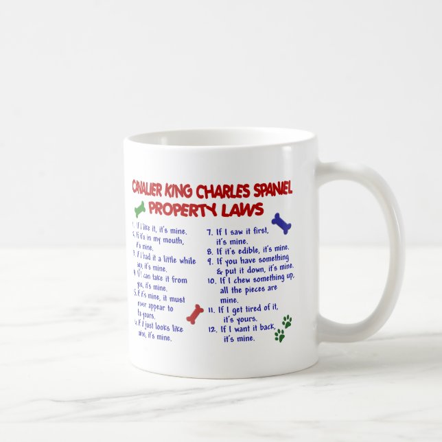 Mug Lois CAVALIÈRES 2 de propriété d'ÉPAGNEUL de ROI (Droite)