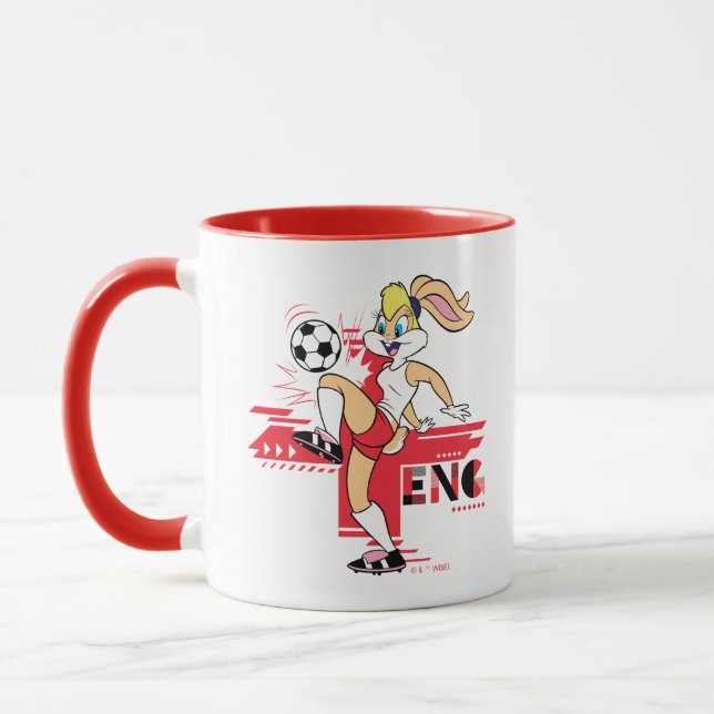 Mug Lola Bunny Team England Soccer Graphic (Gauche)