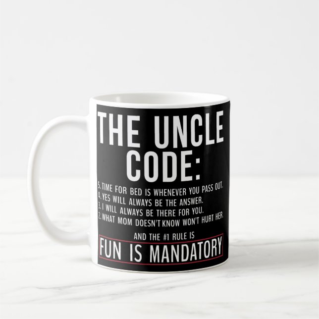 Mug L'oncle Code s'amuse dans la famille obligatoire f (Gauche)