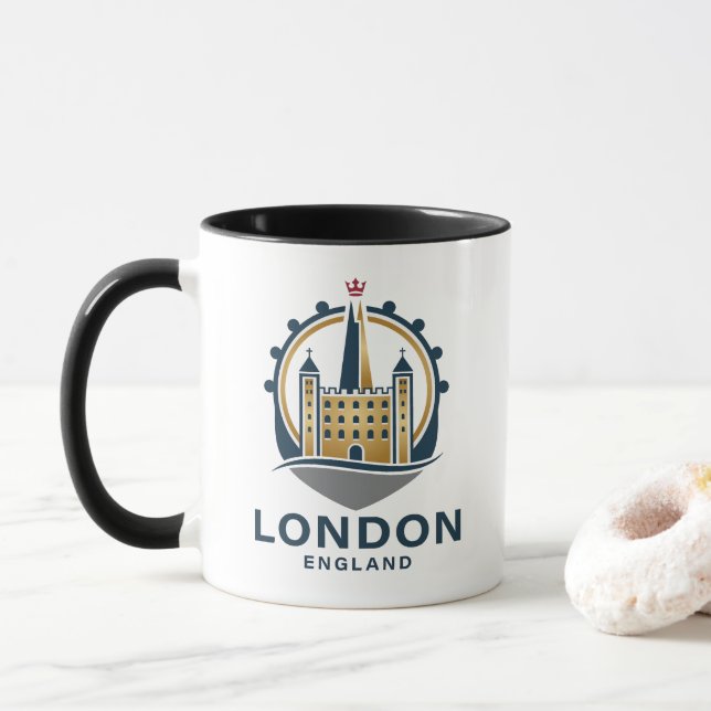 Mug London England Great Britain (Avec donut)