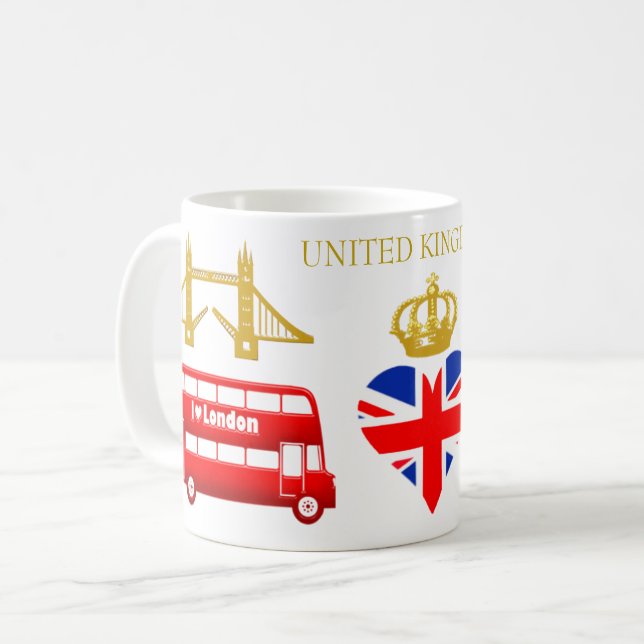Mug Londres, Angleterre, Royaume-Uni Souvenir (Devant gauche)