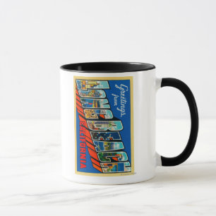 Mug Long Beach, Californie - Grandes Lettres Scènes 2