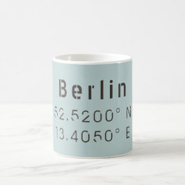 Mug Longitude de la Latitude de Berlin