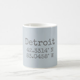 Mug Longitude de la latitude Détroit