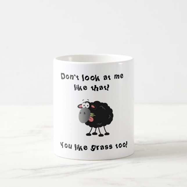 Mug Longue Agneau perdu : Grass mangeant Manger Mouton (Centre)