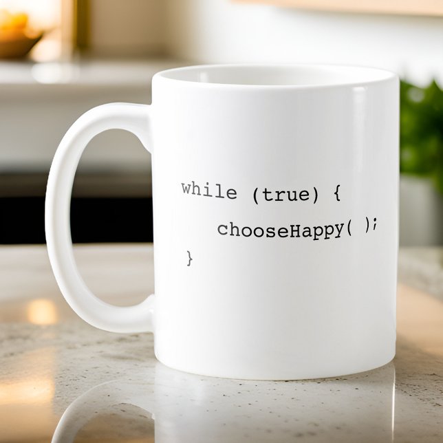 Mug Loop Infinite Funny Choisissez Happy Programmer (Créateur téléchargé)