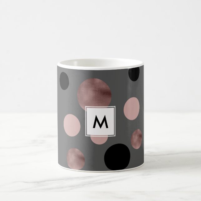Mug l'or rose de faux élégant rougissent les cercles (Centre)
