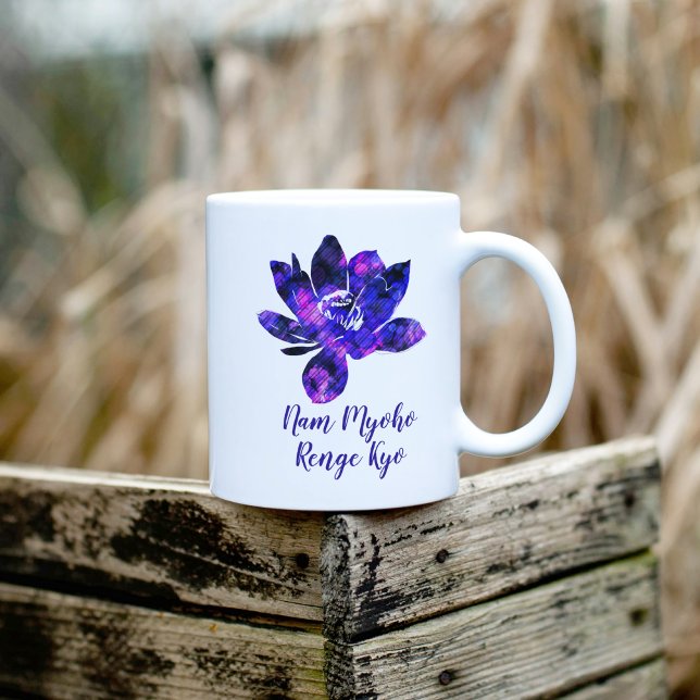 Mug Lotus pourpre spirituel Fleur Nam Myoho Renge Kyo (Créateur téléchargé)