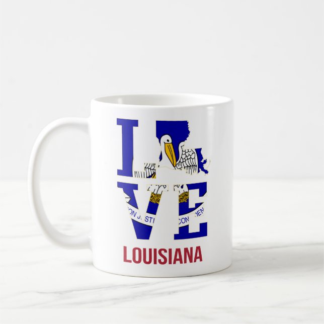 Mug Louisiane États-Unis amour (Gauche)