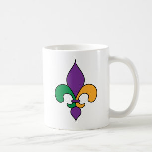 Mug Louisiane Mardi Gras Fleur de Lis