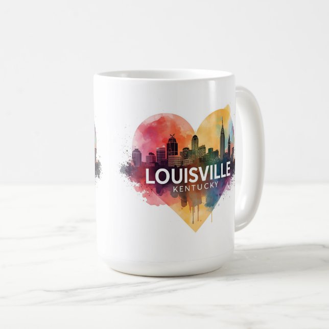Mug Louisville Kentucky USA Skyline (Devant droit)