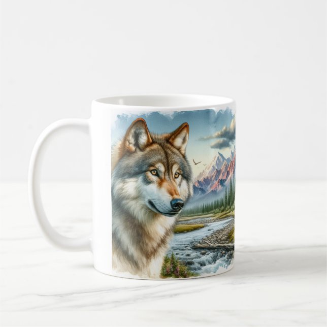 Mug Loup de bois d'Alaska (Gauche)