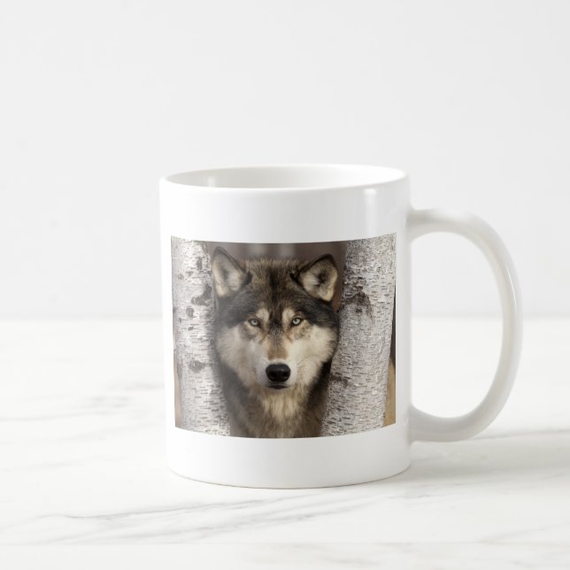 Mug Loup de bois de construction par JIM Zuckerman (Droite)