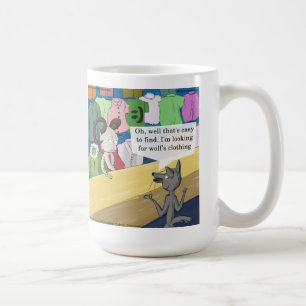Mug Loup en vêtements de loup drôle