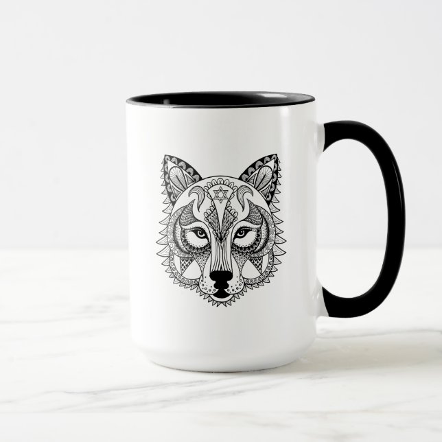 Mug Loup inspiré (Droite)