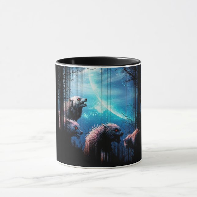 Mug Loups hurlants aux yeux rouges (Centre)