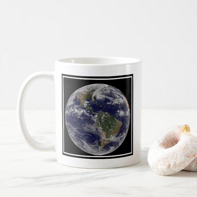 Mug L'Ouragan Sandy Le Long De La Côte Est Des États-U (Avec donut)