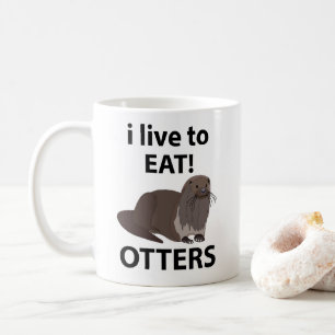 Mug Loutres que j'adore manger Loutres drôles