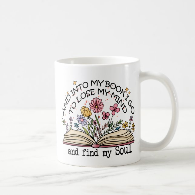 Mug Louveur de livres floraux (Droite)
