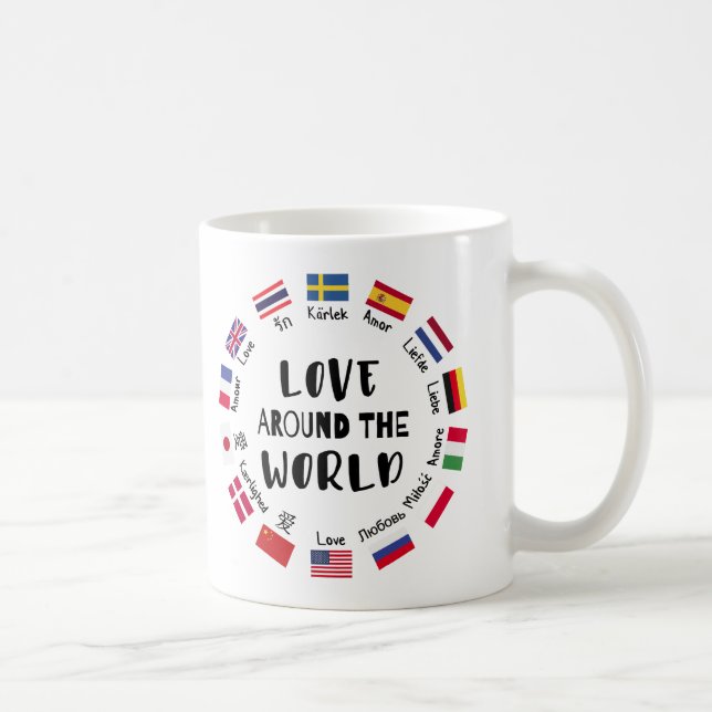 Mug Love Around the World Languages  (Droite)
