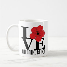Mug LOVE Atlantic Beach Red Hibiscus 11oz