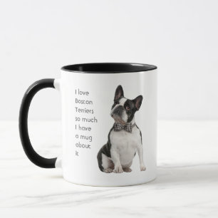Mug Love Boston Terriers Chiens tellement de Citation 
