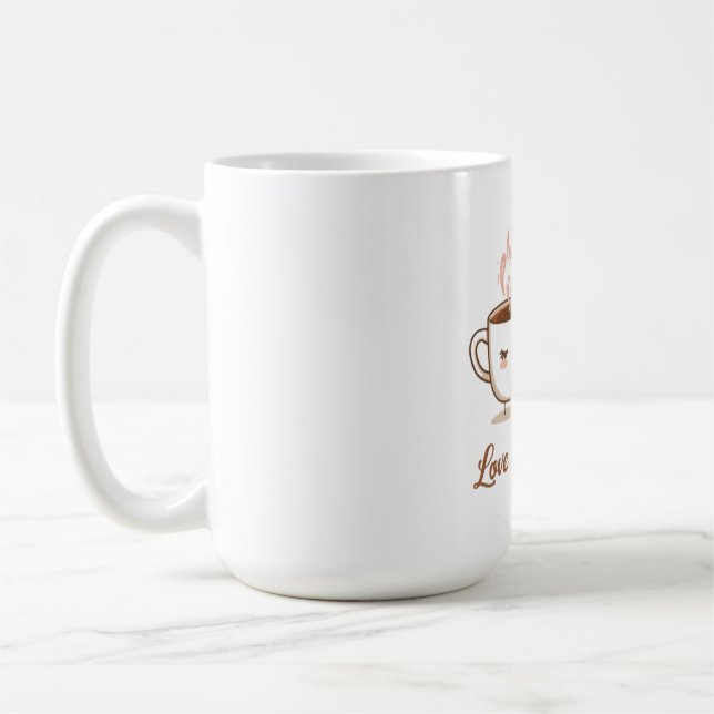 Mug Love Brews Here - Cute Romantique Couple de café (Gauche)