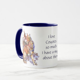 Mug Love Coyotes tellement de citations amusantes à d