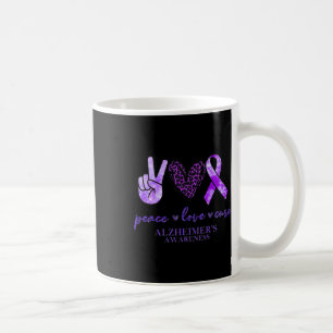Mug Love Cure Ribbon Leopard Alzheimerheimer Cerveau A