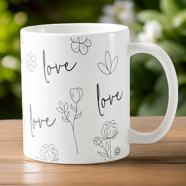 Mug Love Floral (Créateur téléchargé)