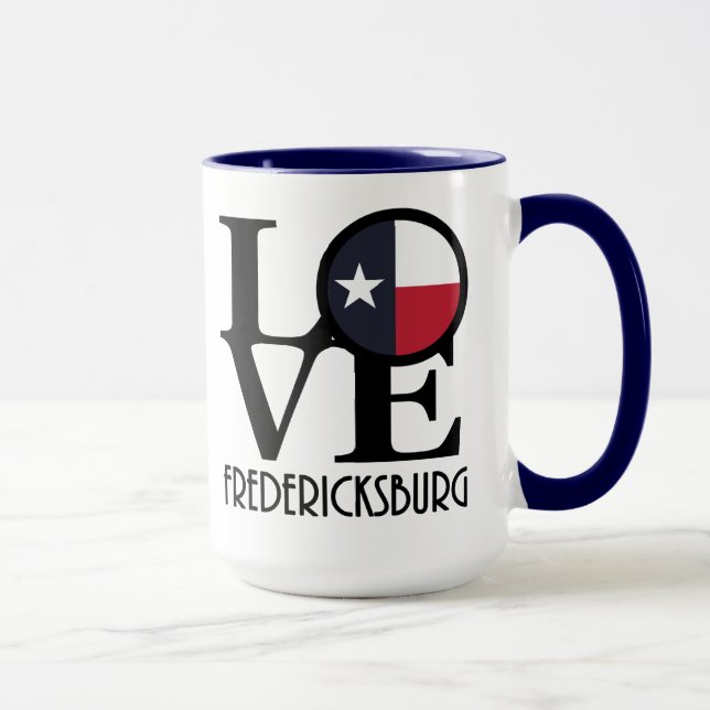 Mug LOVE Fredricksburg Texas 15oz (Droite)
