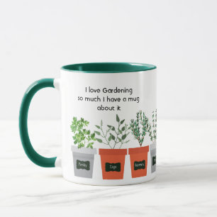 Mug Love Gardening tant je tellement de citations amus