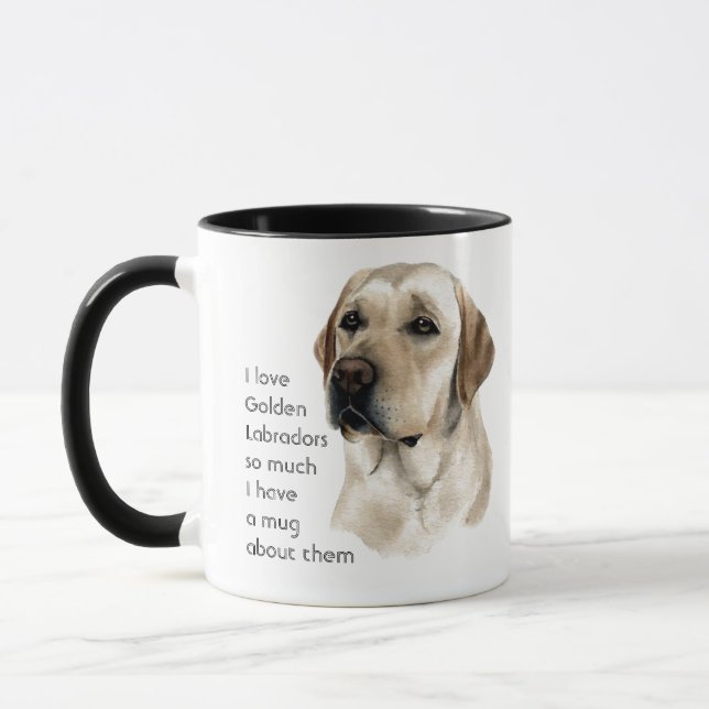 Mug Love Golden Labradors tellement de citations à dir (Gauche)