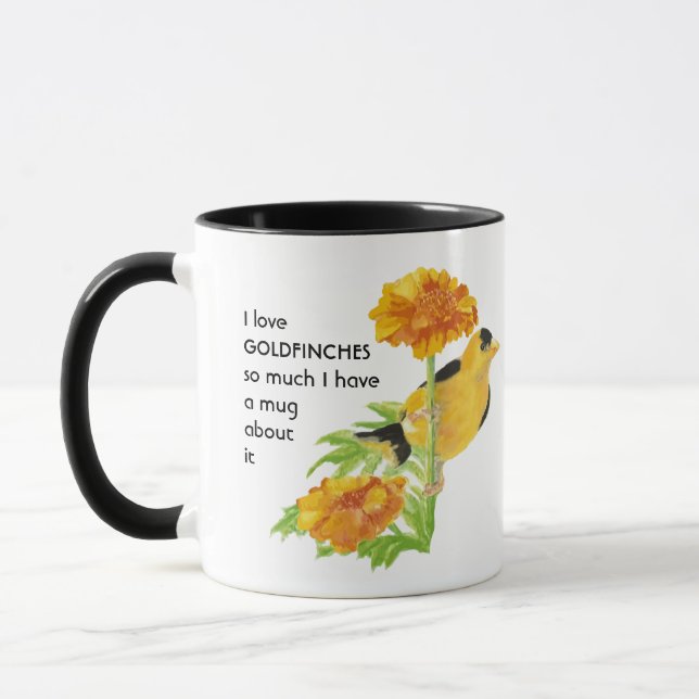 Mug Love GOLDFINCH OISEAUX tellement je tellement de c (Gauche)