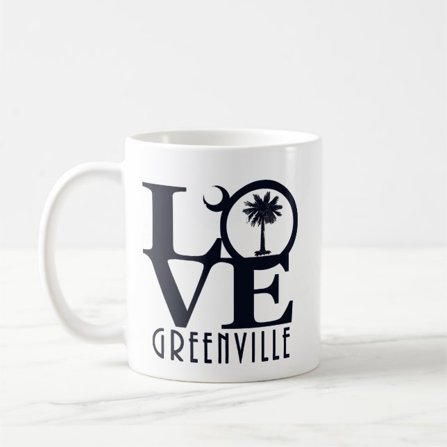 Mug LOVE Greenville SC 11oz (Gauche)