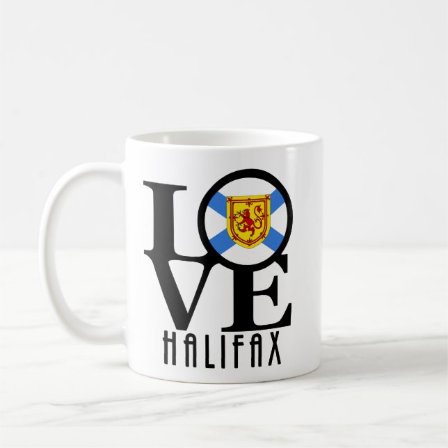 Mug LOVE Halifax Nouvelle-Écosse 11oz (Gauche)