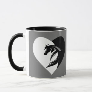 Mug Love Horses Logo avec Coeur
