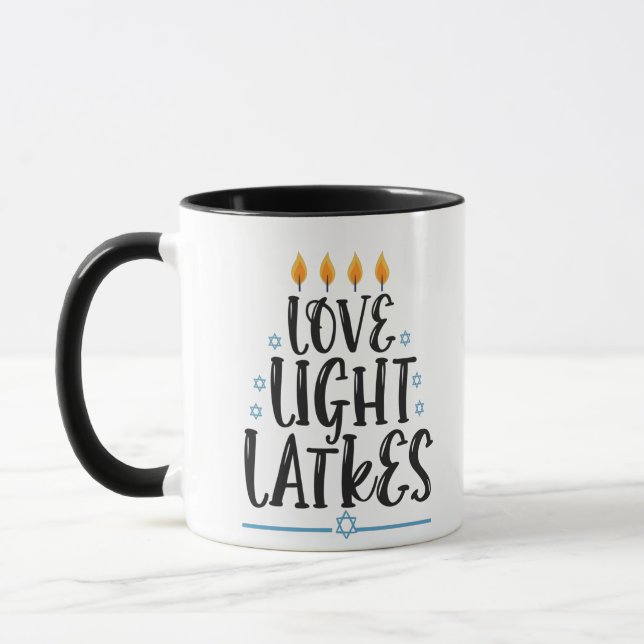 Mug Love Light Latkes Funny Hanoukka Jewish Holiday (Gauche)