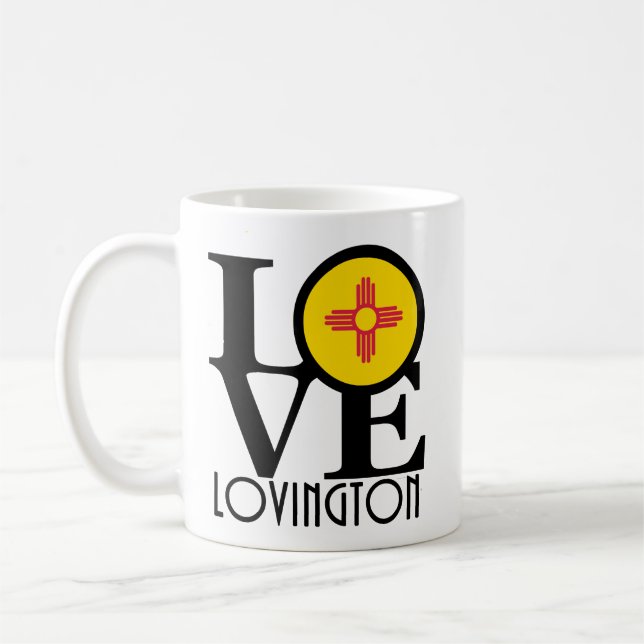 Mug LOVE Lovington Nouveau-Mexique 11oz (Gauche)