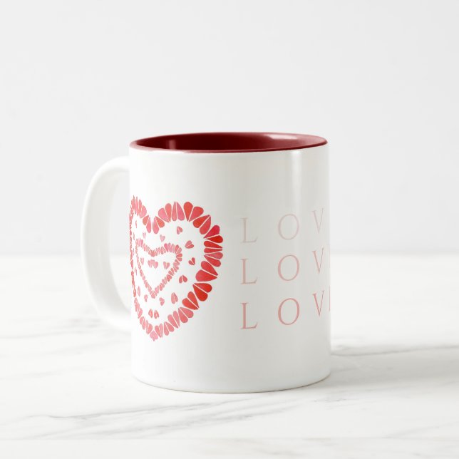 Mug LOVE Marron Bicolore (Devant gauche)